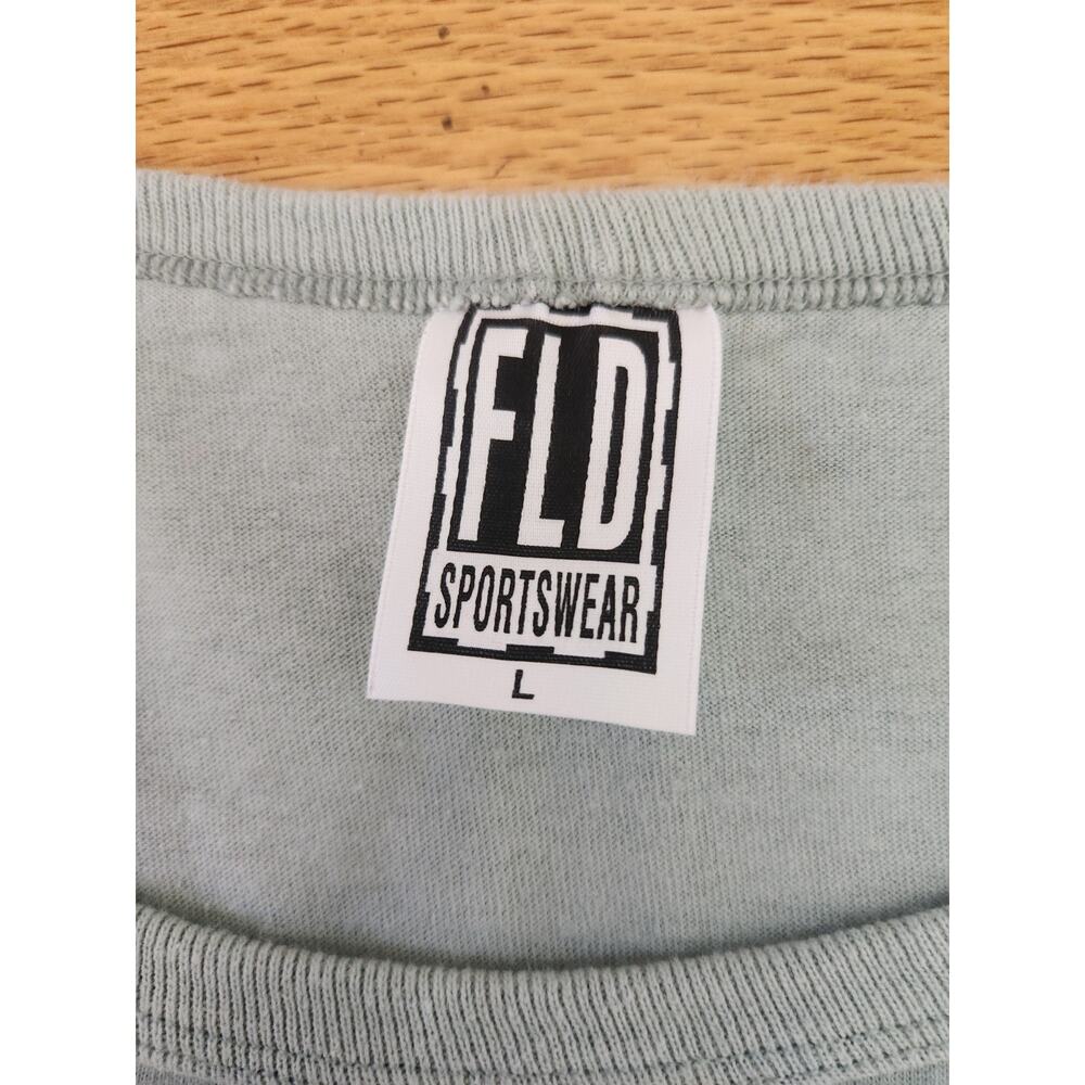 Vtg FLD 90s Muscle Tshirt Sz Large Mens Green Single Stitch USA Wrestling Gym - Picture 5 of 8
